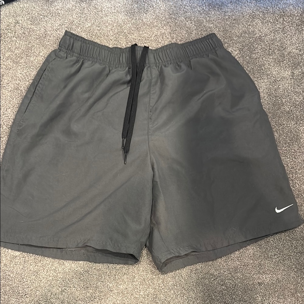 Nike Gray Athletic Shorts with Elastic Waistband